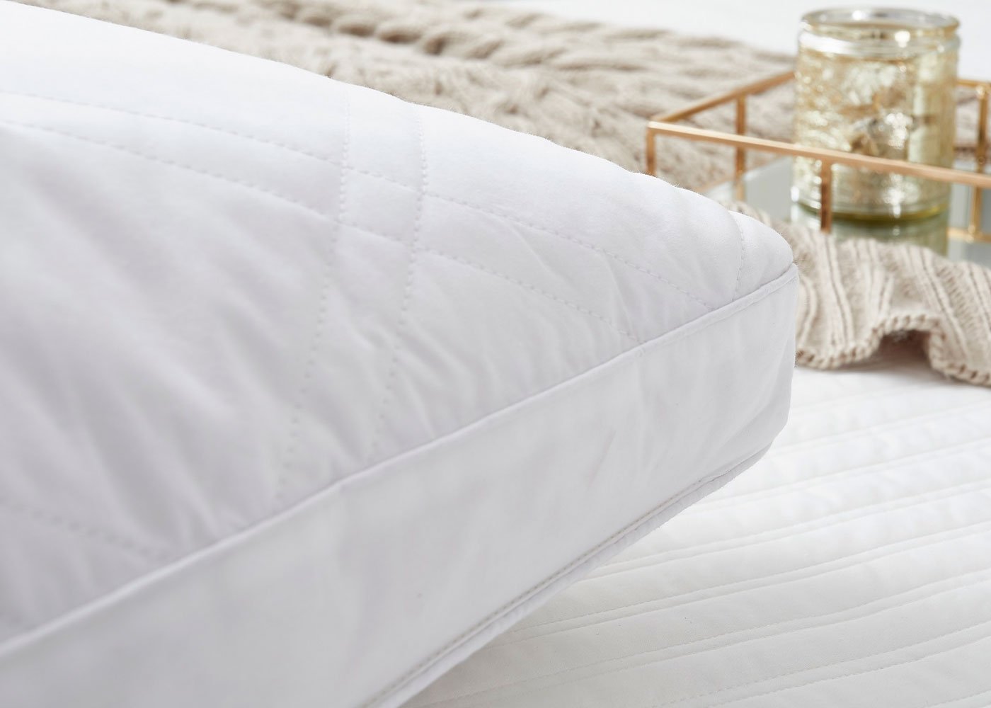 Quilted White Goose Feather and Down Pillow 2-Pack by Blue Ridge Home