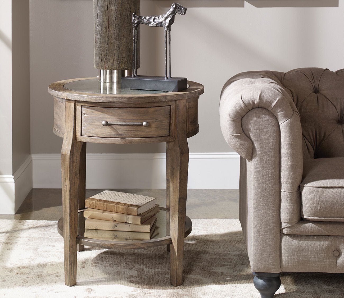 Raelynn Wood Lamp Table
