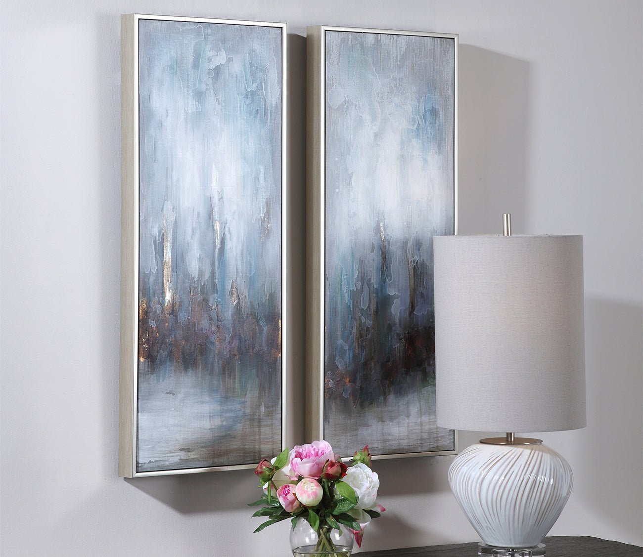 Rainy Days Hand Painted Canvas Set of 2