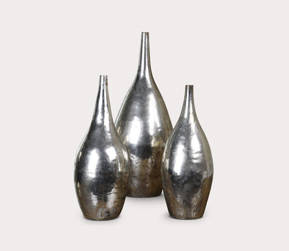 Rajata Silver Vases Set of 3 by Uttermost