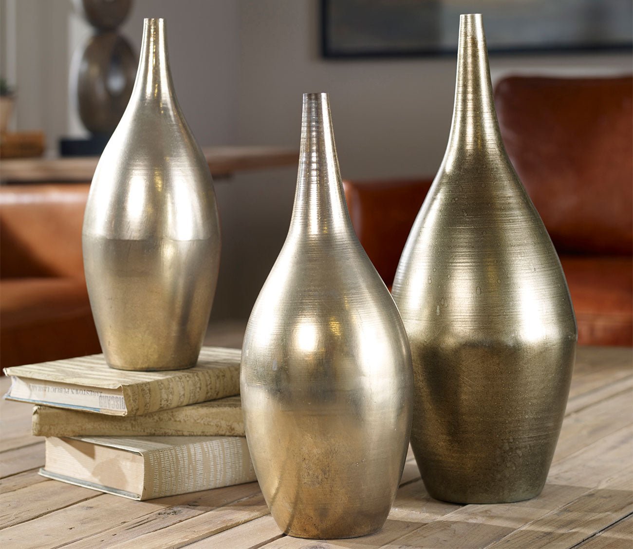 Rajata Silver Vases Set of 3