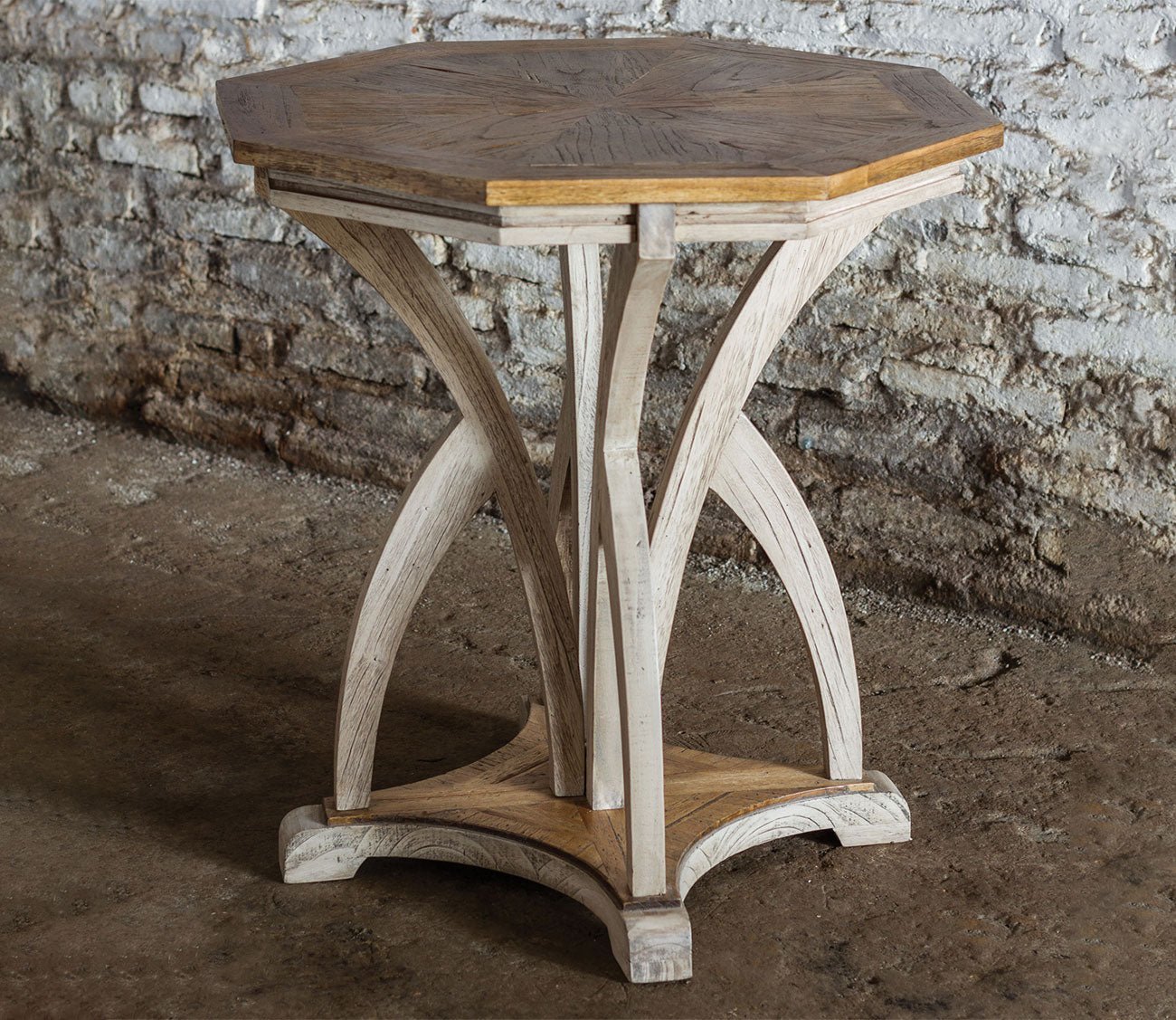 Ranen Aged White Side Table by Uttermost