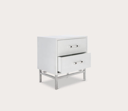 Ranger Faux White Raffia 2-Drawer Nightstand by Safavieh