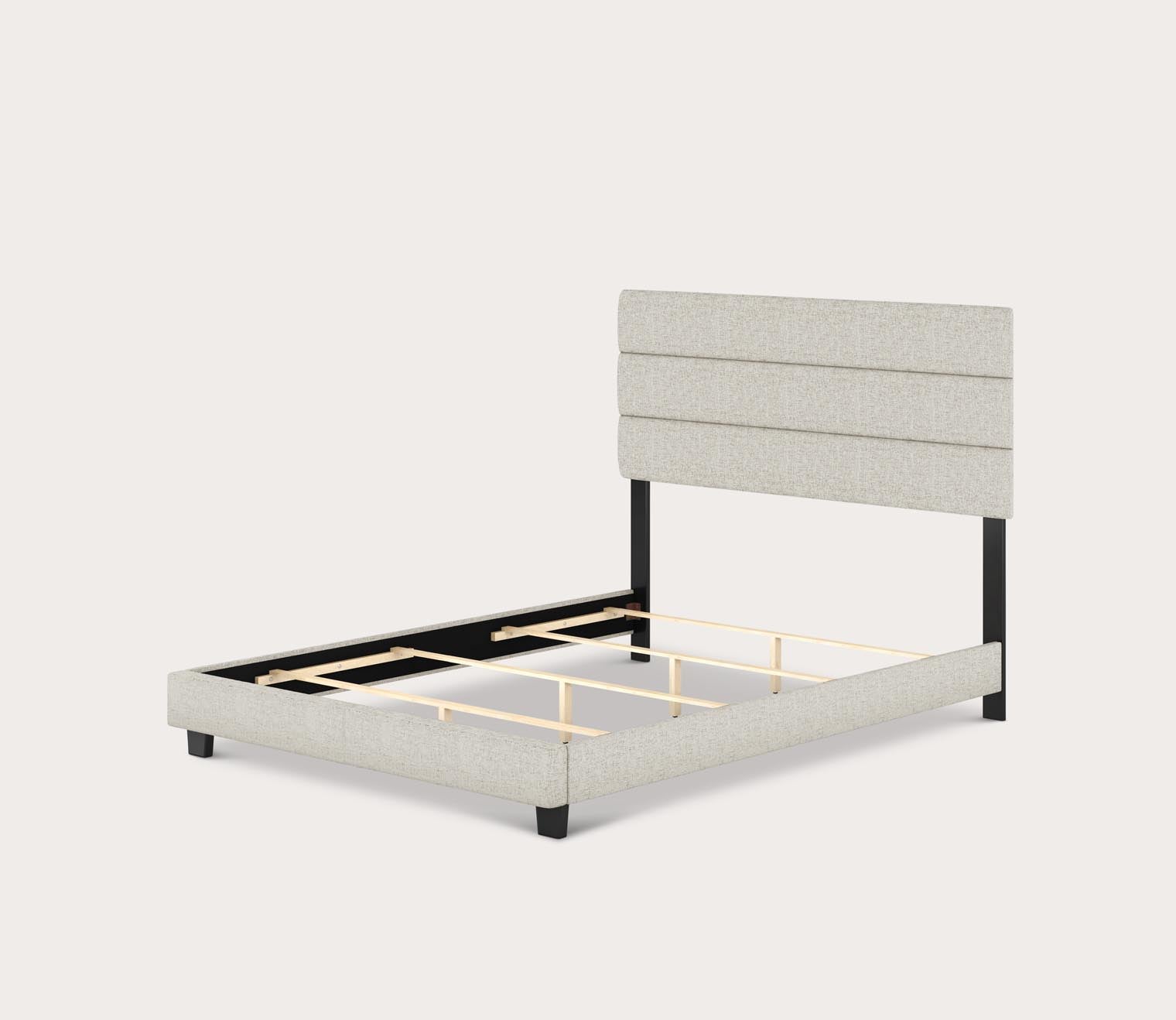 Reading Linen Fabric Upholstered Platform Bed by Arkotec