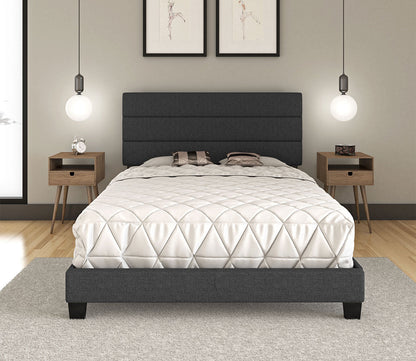 Reading Linen Fabric Upholstered Platform Bed by Arkotec