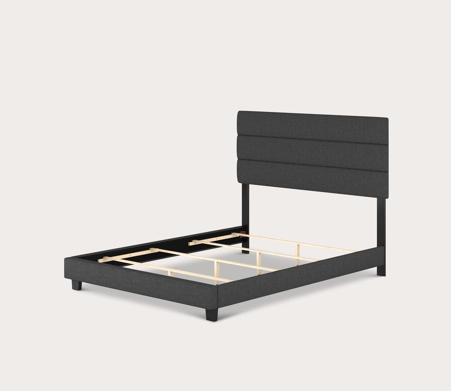 Reading Linen Fabric Upholstered Platform Bed by Arkotec