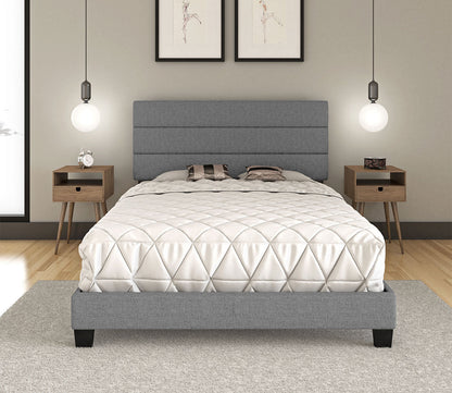 Reading Linen Fabric Upholstered Platform Bed by Arkotec