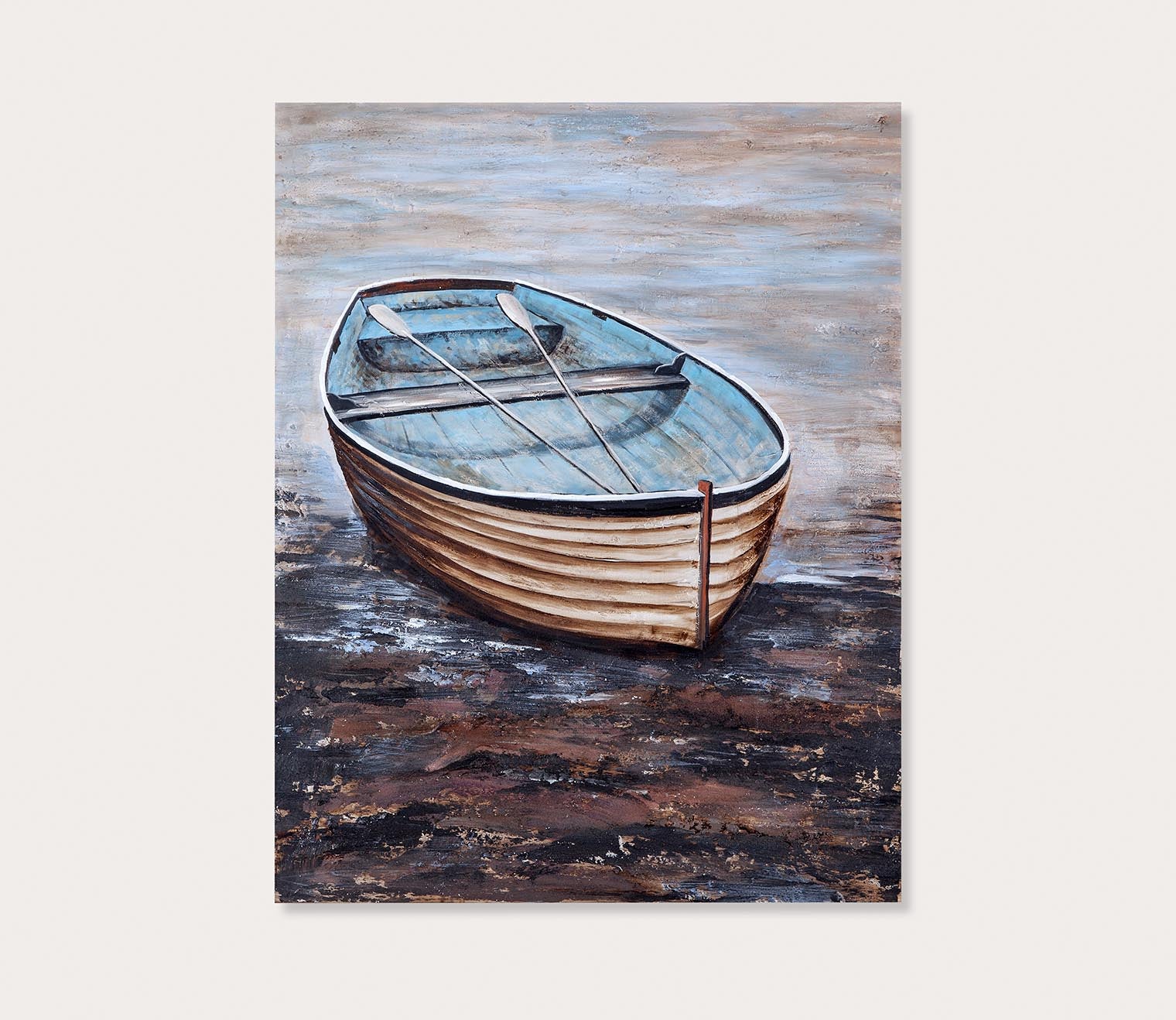 Realism Blue Skiff Wall Art