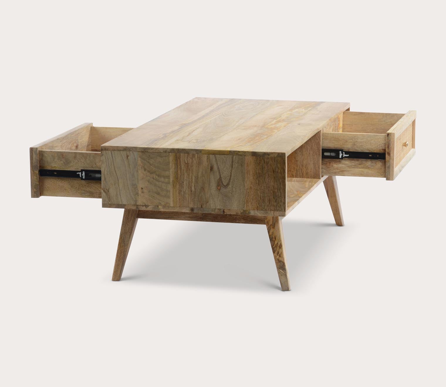 Reed Mango Wood Cane Drawer Coffee Table by Moe's Furniture