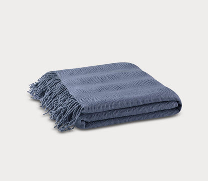 Reeve Ruched Throw Blanket by INK + IVY