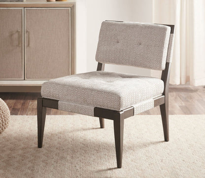 Renata Armless Fabric Upholstered Wood Accent Chair by Madison Park