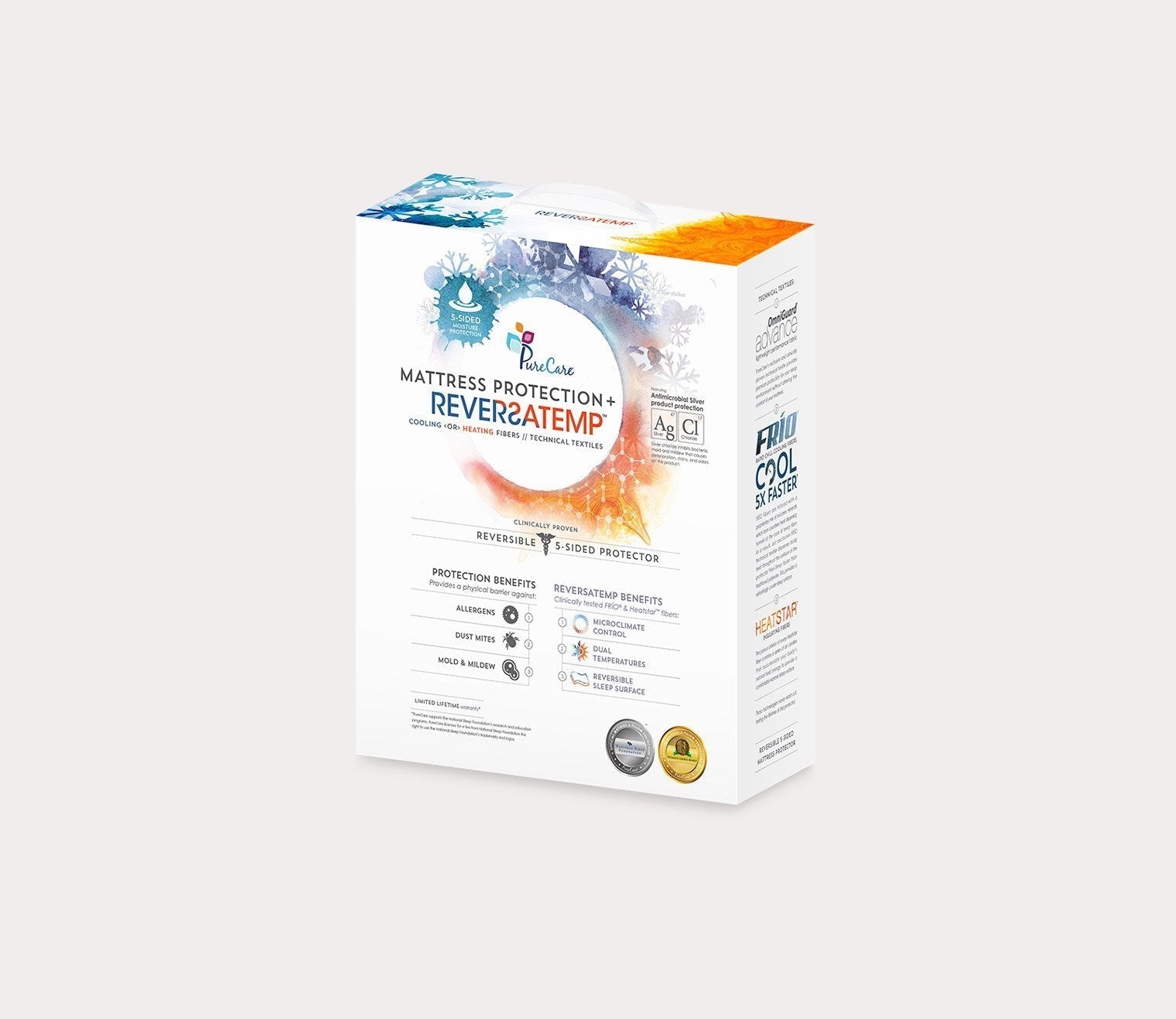 Reversa-Temp 5-Sided Mattress Protector by PureCare