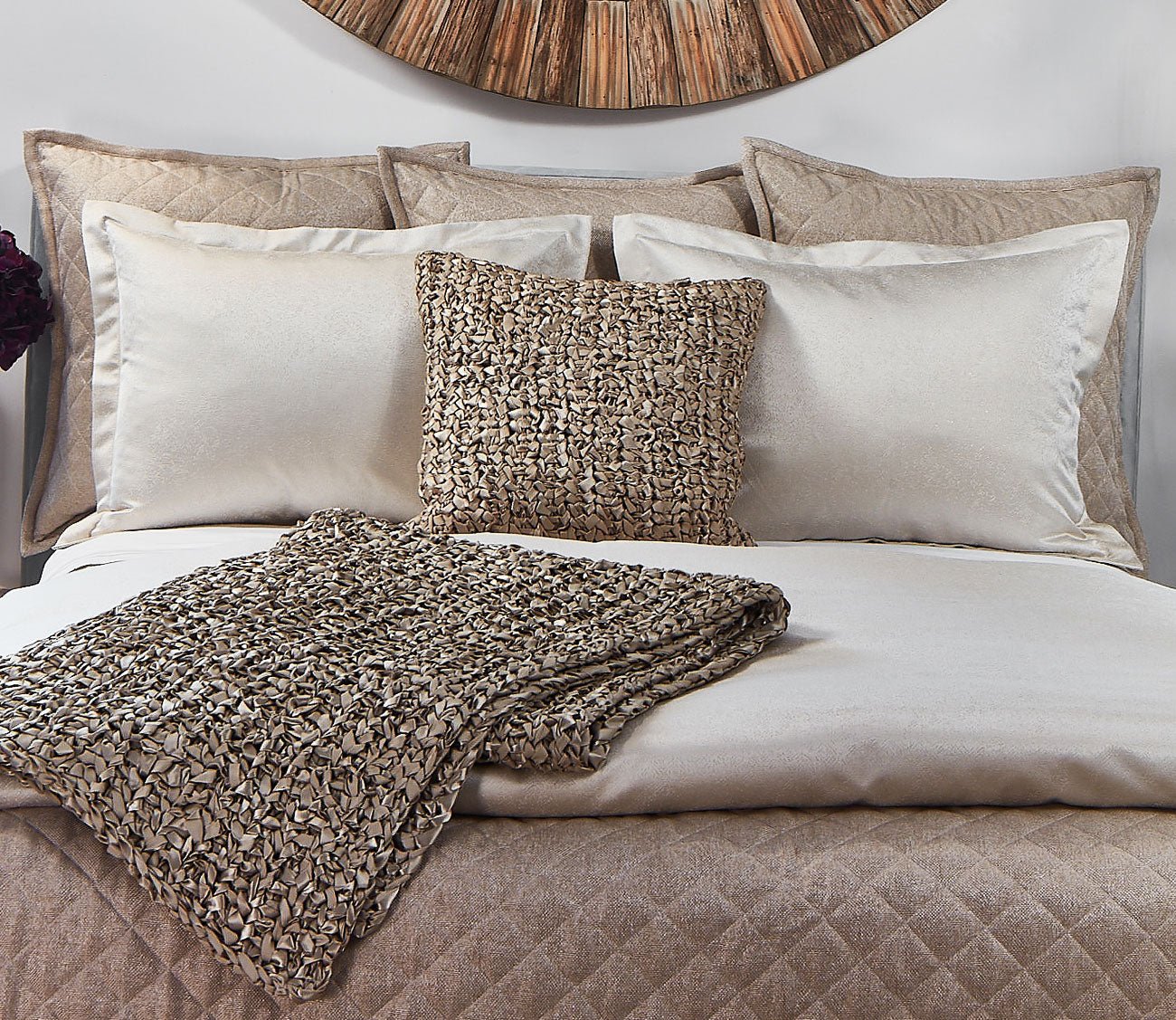 Ribbon Knit Textured Throw Pillow by Ann Gish
