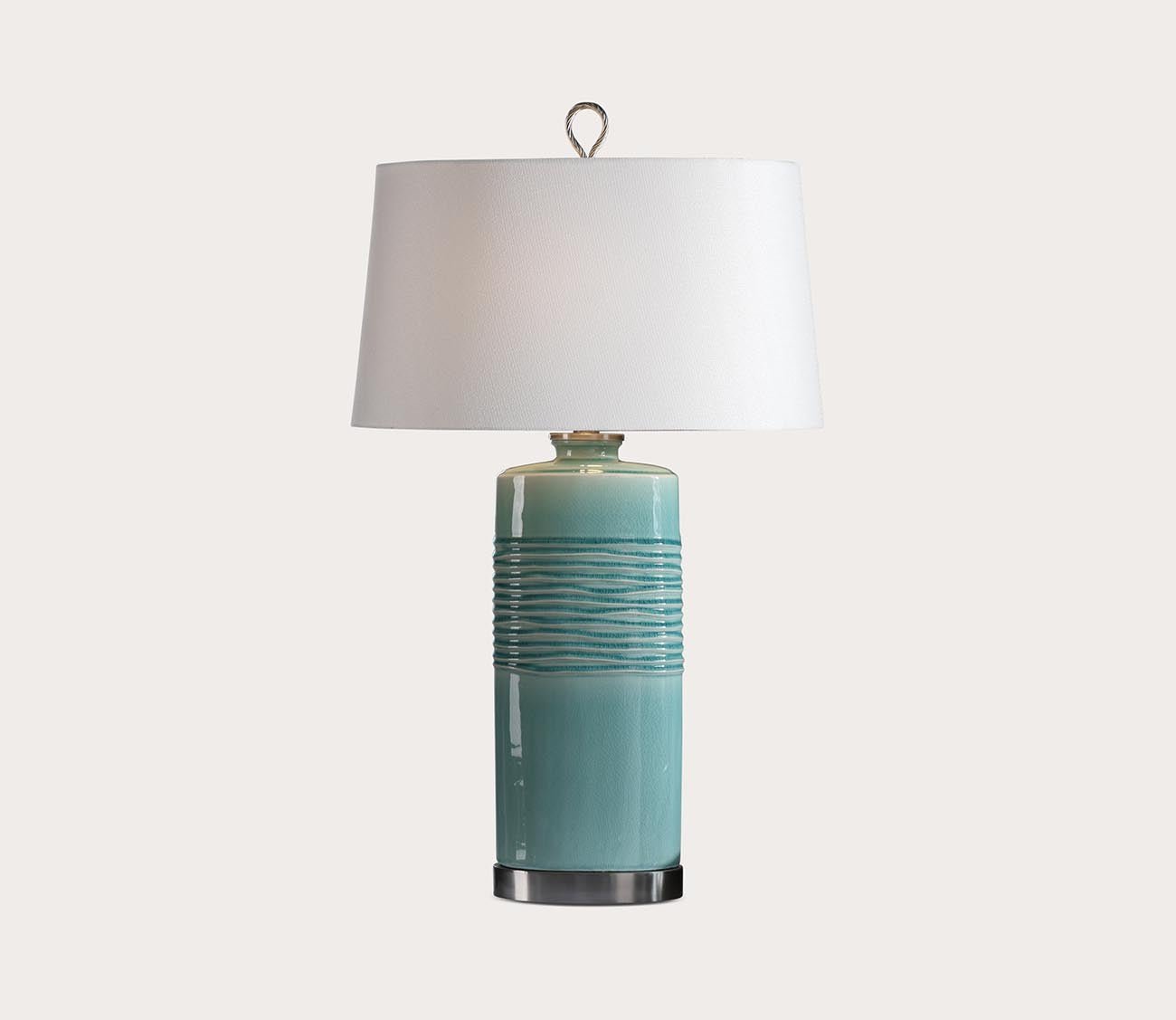 Rila Distressed Teal Table Lamp by Uttermost