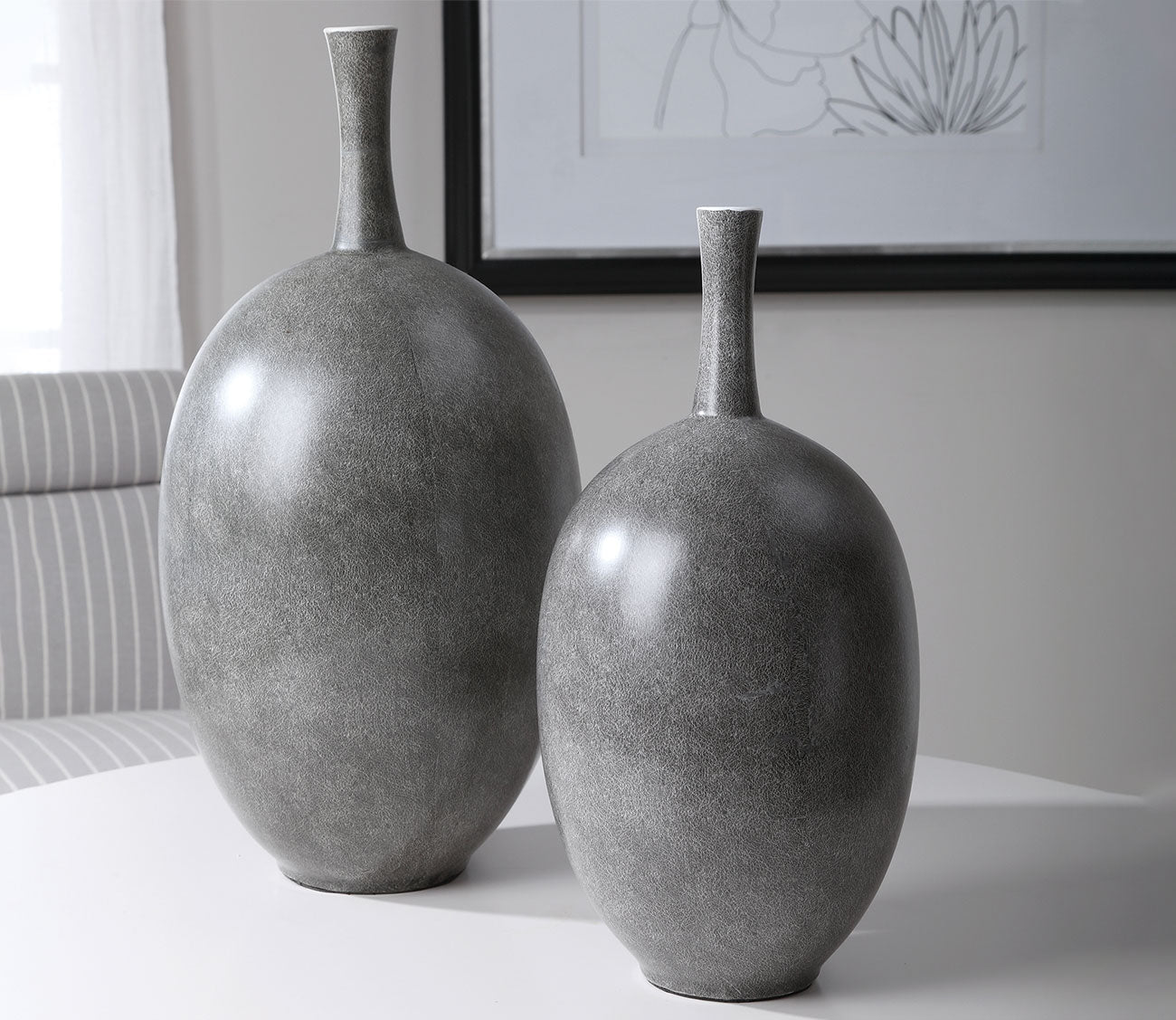 Riordan Modern Vases Set of 2 by Uttermost