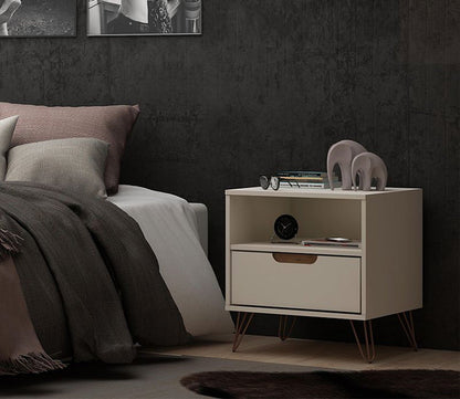 Rockefeller 1.0 1-Drawer Nightstand by Manhattan Comfort