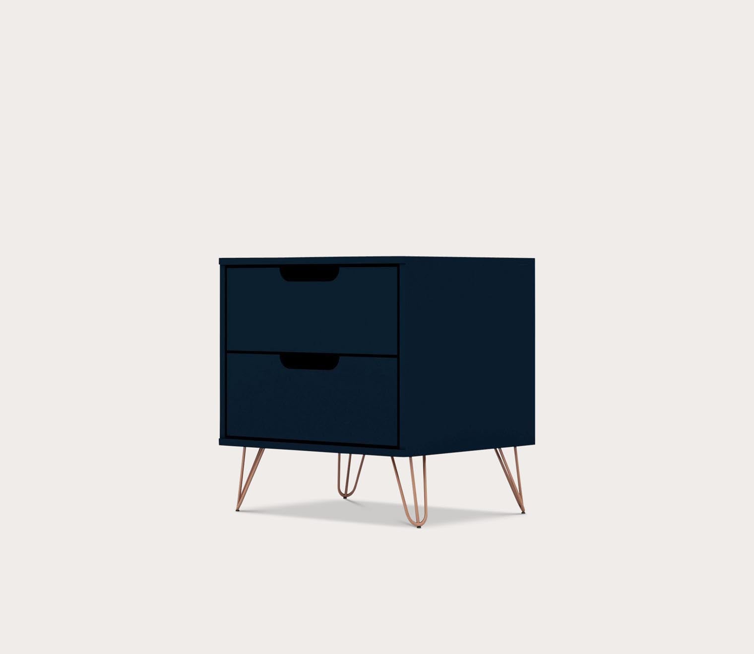 Rockefeller 2.0 2-Drawer Nightstand by Manhattan Comfort