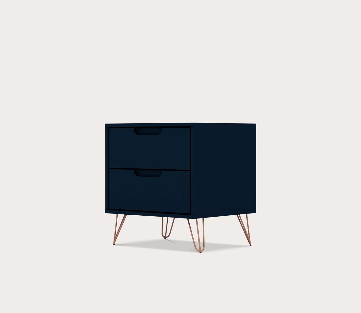 Rockefeller 2.0 2-Drawer Nightstand by Manhattan Comfort