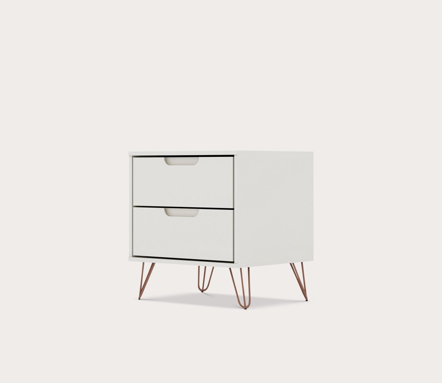 Rockefeller 2.0 2-Drawer Nightstand by Manhattan Comfort