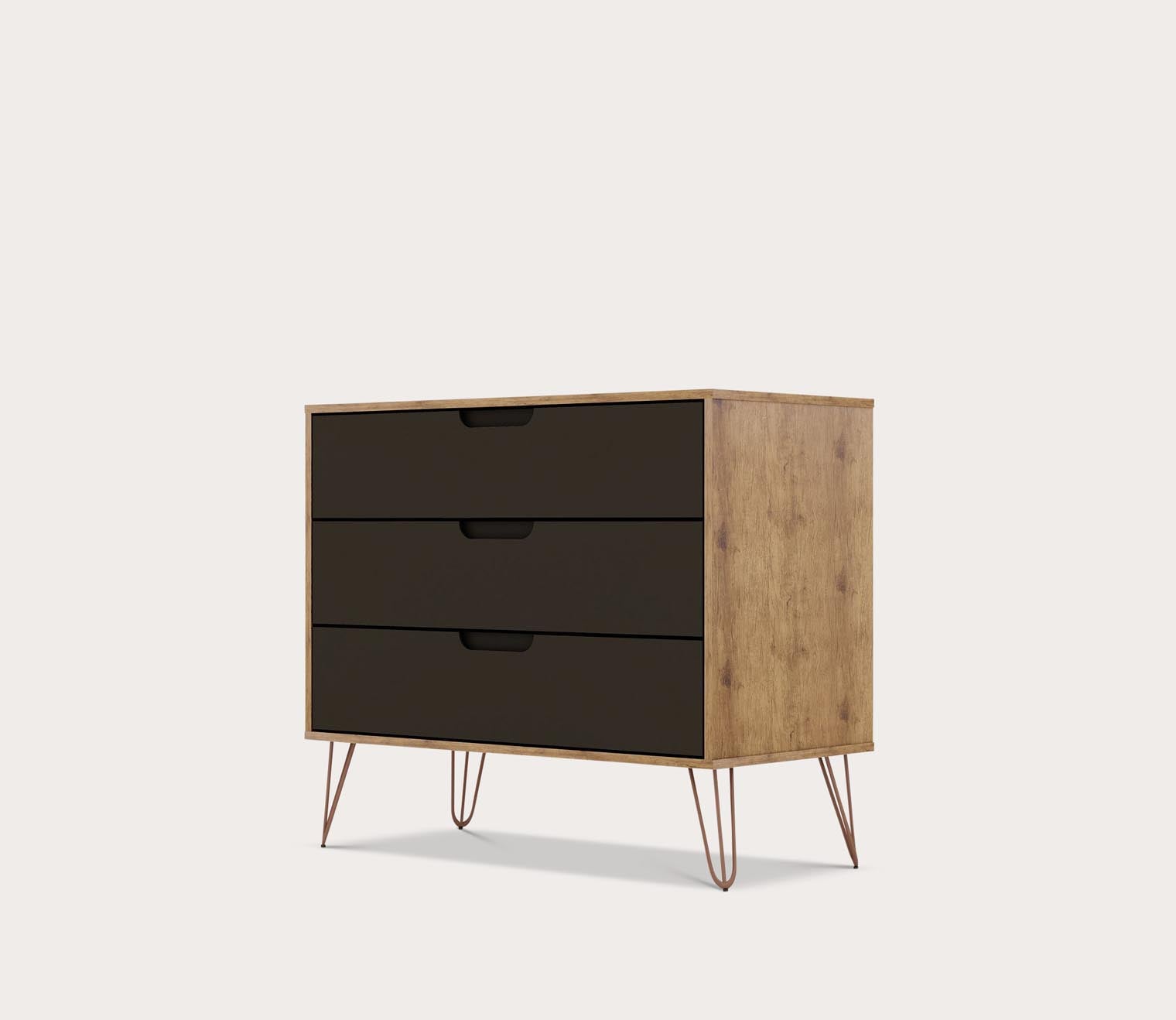 Rockefeller 3-Drawer Dresser by Manhattan Comfort