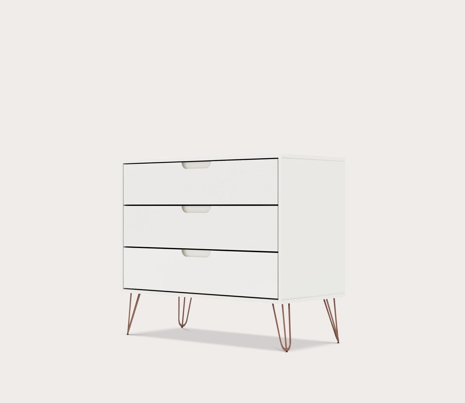 Rockefeller 3-Drawer Dresser by Manhattan Comfort