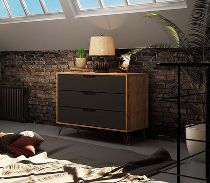 Rockefeller 3-Drawer Dresser by Manhattan Comfort