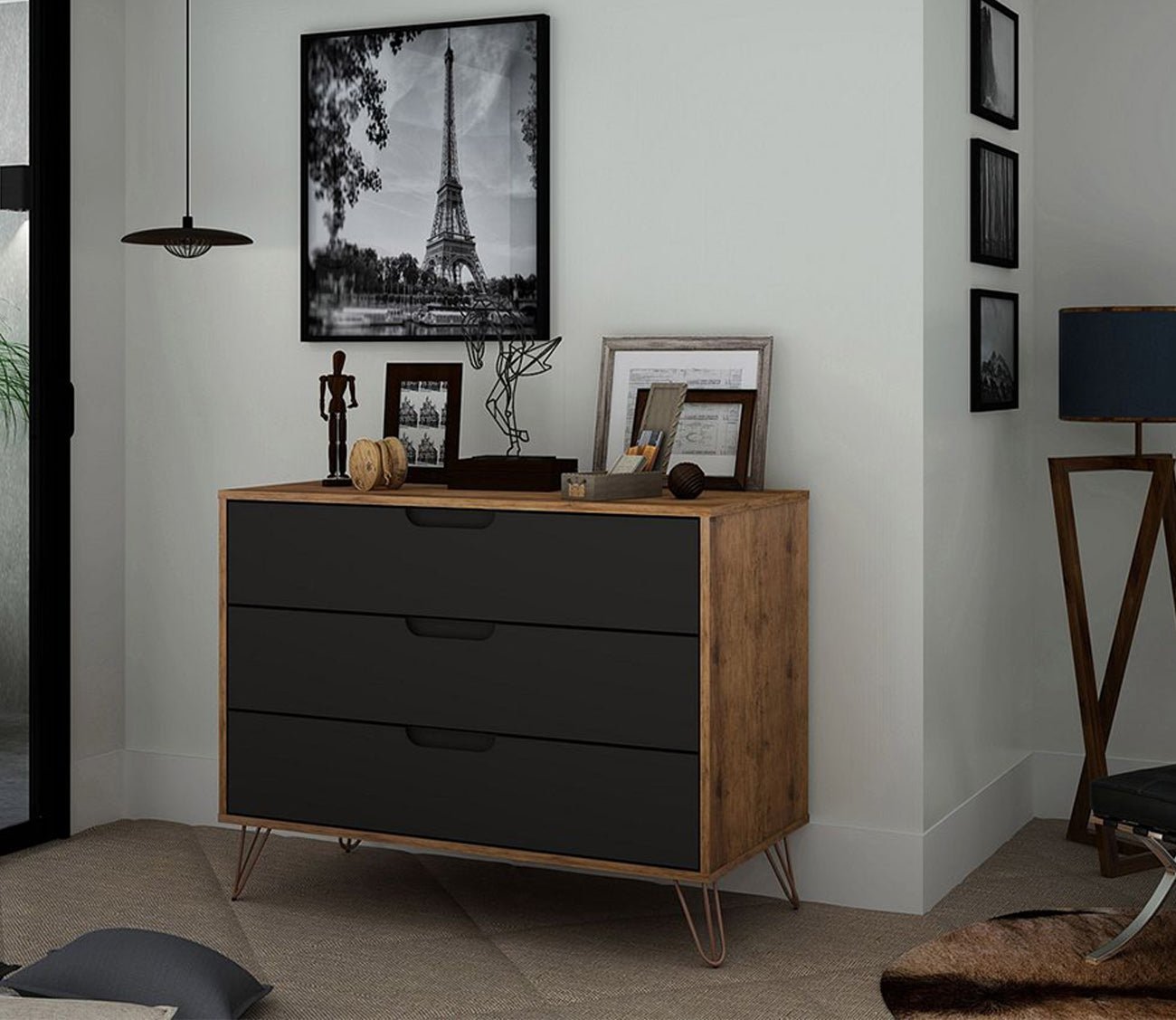 Rockefeller 3-Drawer Dresser by Manhattan Comfort