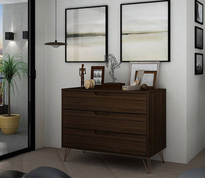 Rockefeller 3-Drawer Dresser by Manhattan Comfort