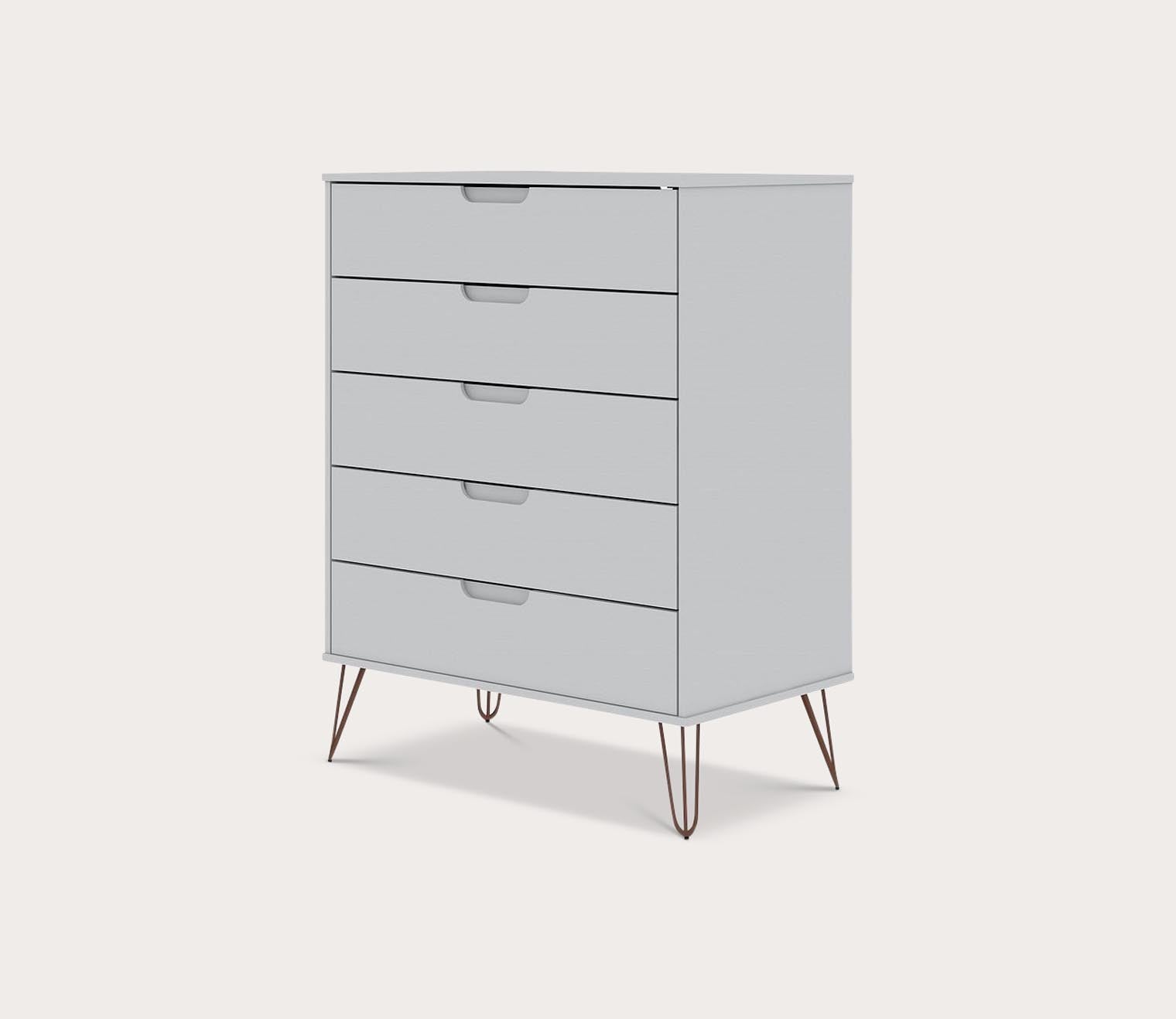 Rockefeller 5-Drawer Tall Dresser by Manhattan Comfort