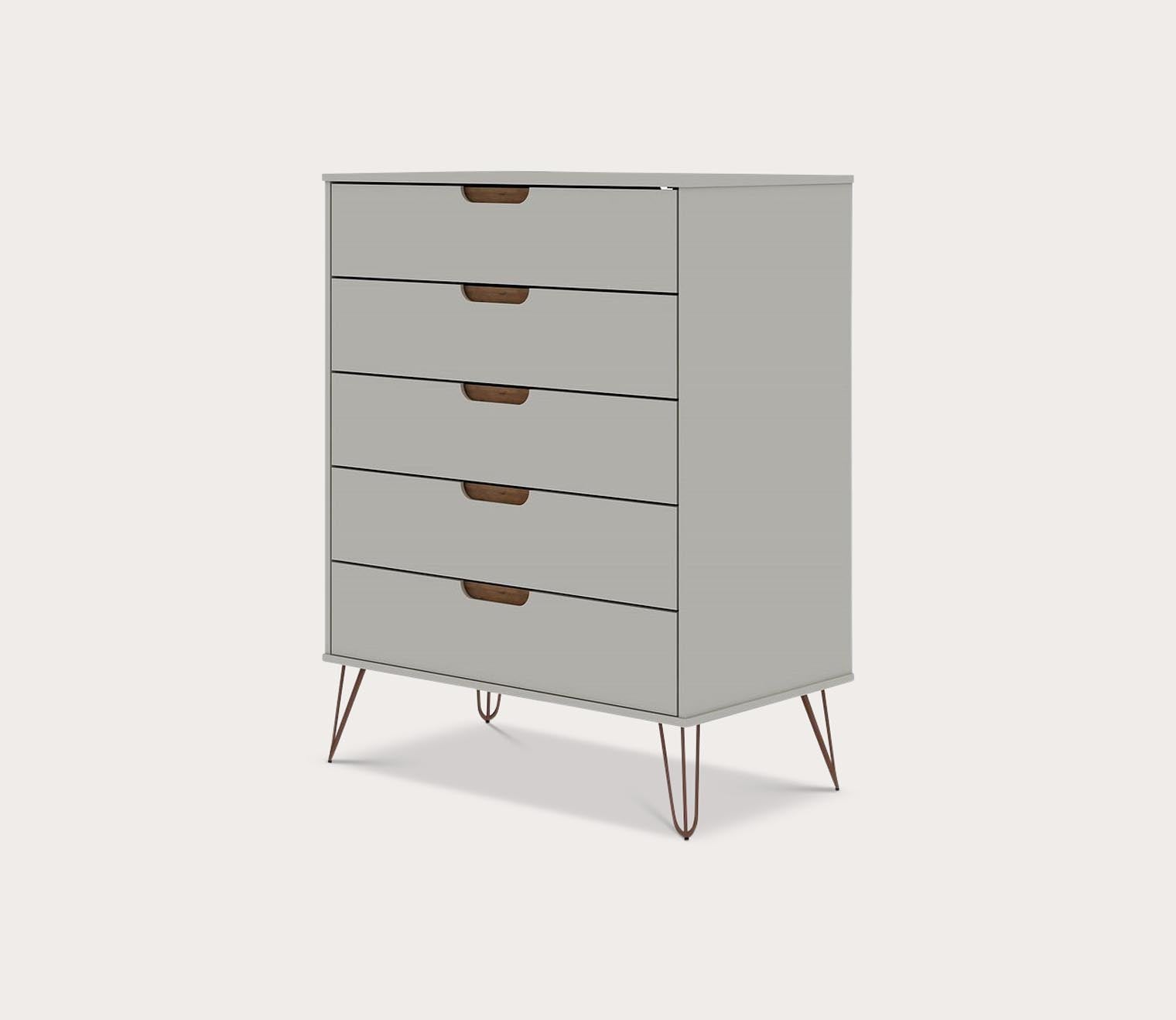 Rockefeller 5-Drawer Tall Dresser by Manhattan Comfort
