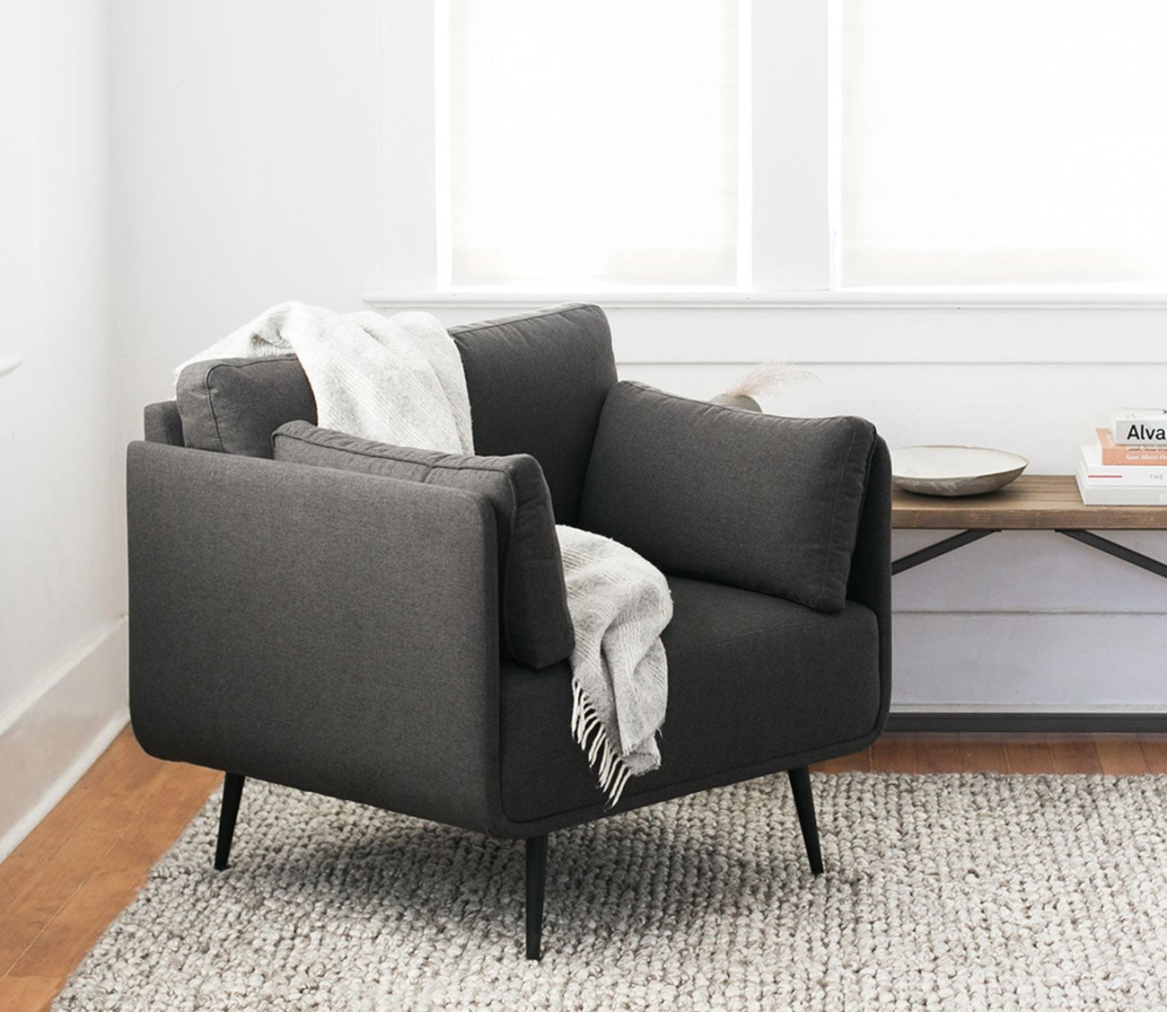 Rodrigo Fabric Upholstered Plush Accent Chair by Moe's Furniture