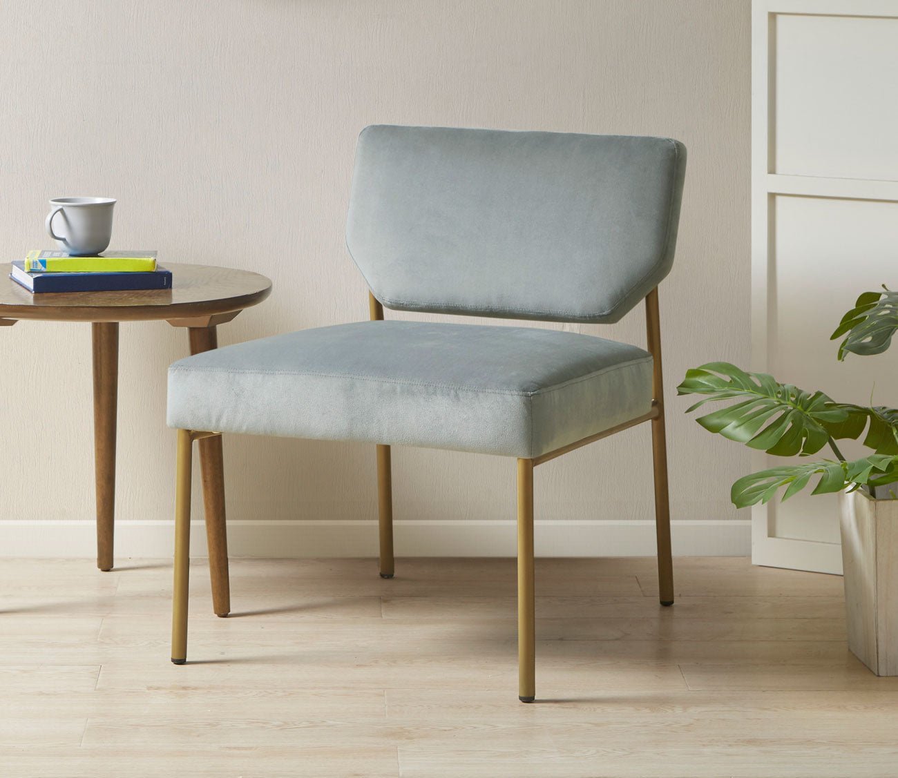 Ink & Ivy Roxie Metal Frame Slipper Accent Chair