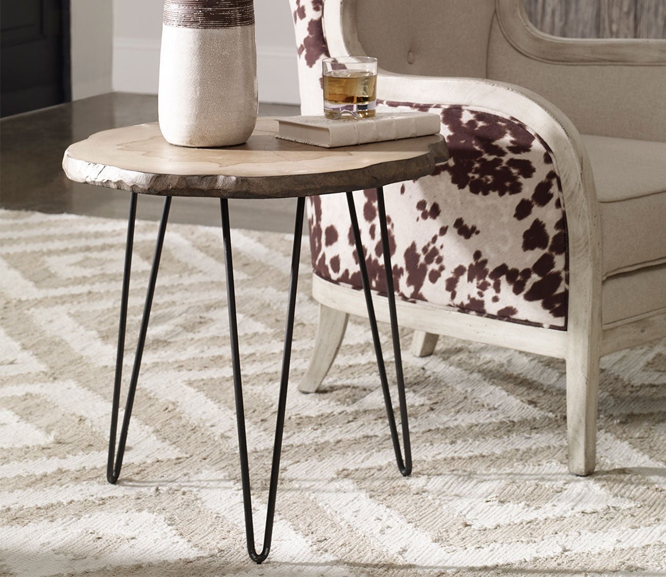 Runay Wood Slab Side Table