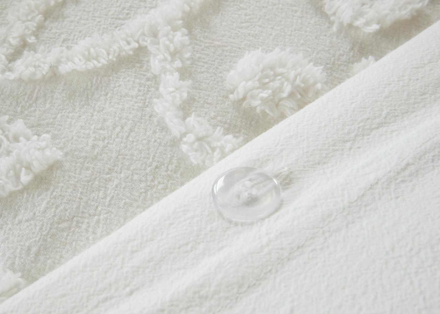 Sabrina Tufted Cotton Chenille 3-Piece Duvet Cover Set by Madison Park