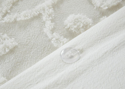 Sabrina Tufted Cotton Chenille 3-Piece Duvet Cover Set by Madison Park