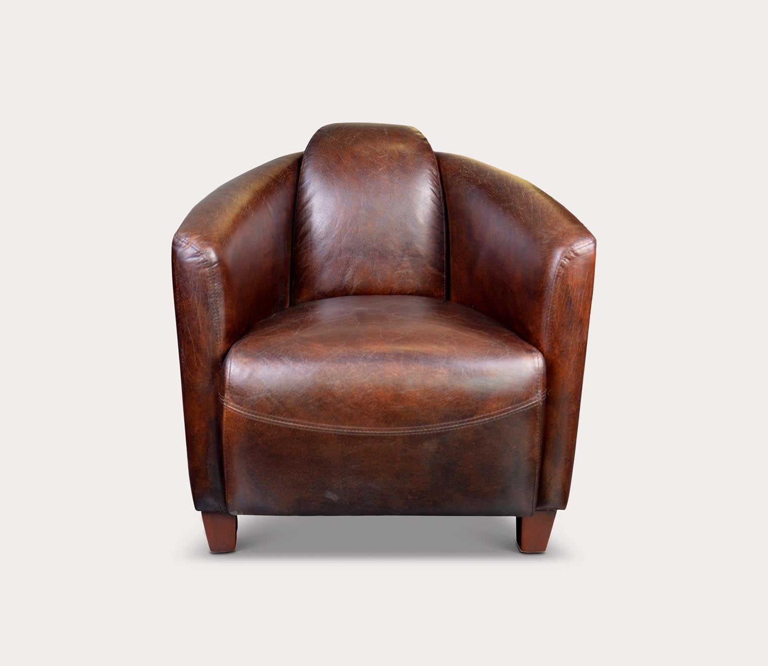 Salzburg Brown Top-Grain Leather Club Chair by Moe's Furniture