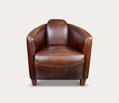 Salzburg Brown Top-Grain Leather Club Chair by Moe's Furniture