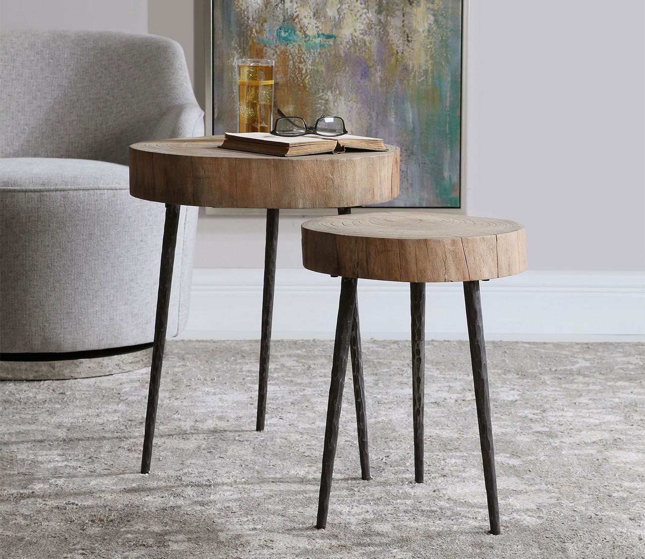 Samba Wood Nesting Tables Set of 2