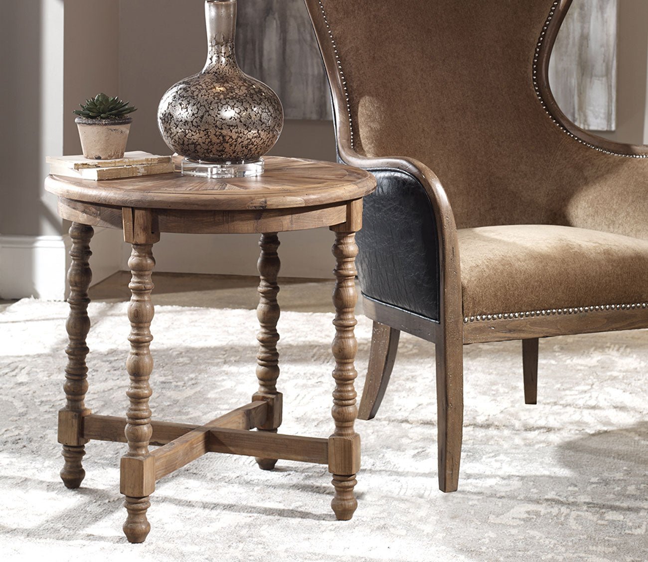 Samuelle Wooden End Table