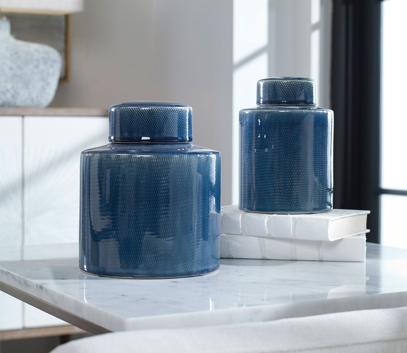 Saniya Blue Containers Set of 2
