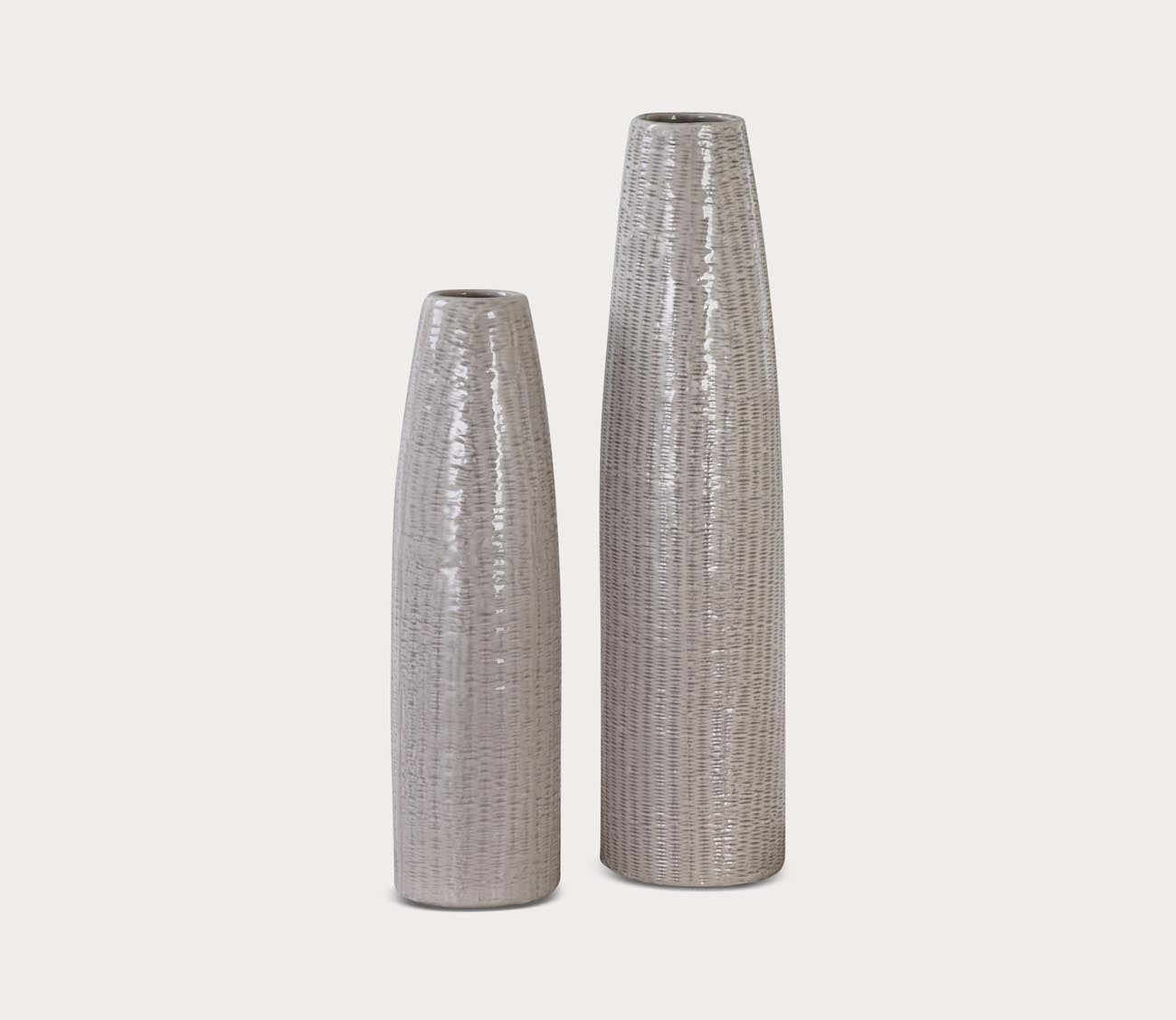 Sara Textured Ceramic Vases Set of 2 by Uttermost