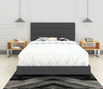 Sardinia Linen Fabric Upholstered Platform Bed by Arkotec