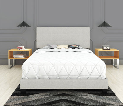 Sardinia Linen Fabric Upholstered Platform Bed by Arkotec