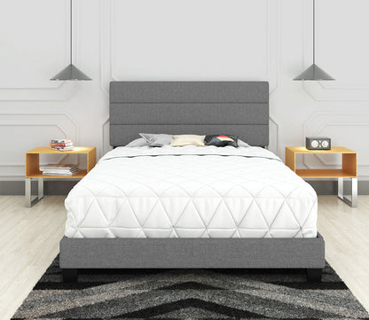 Sardinia Linen Fabric Upholstered Platform Bed by Arkotec
