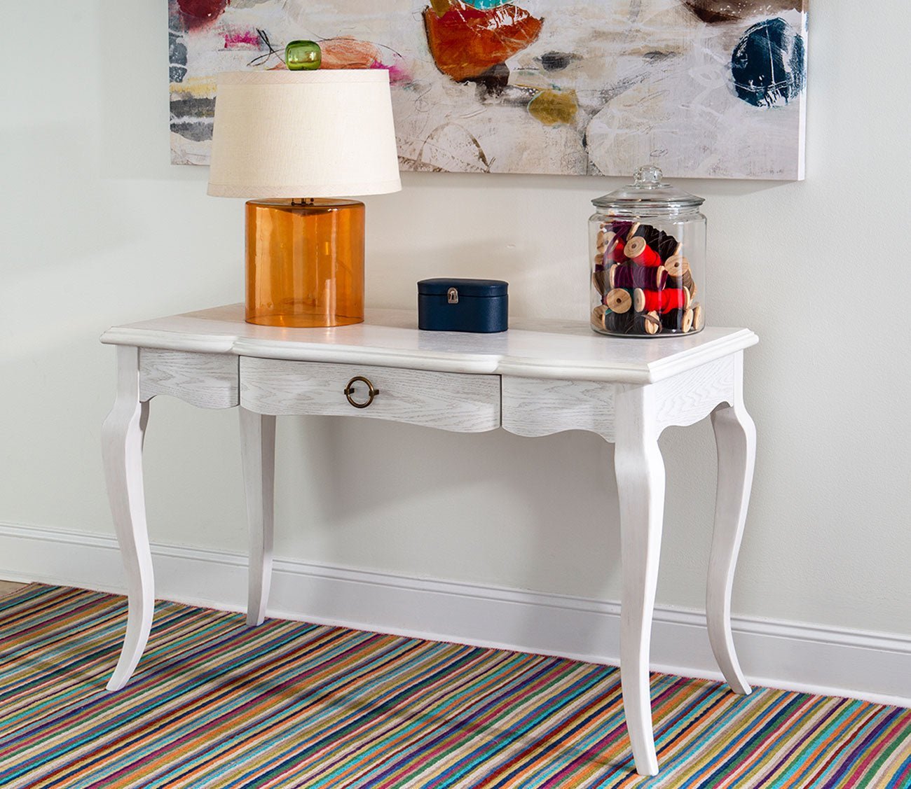 Sawyer French Country White Wood Desk