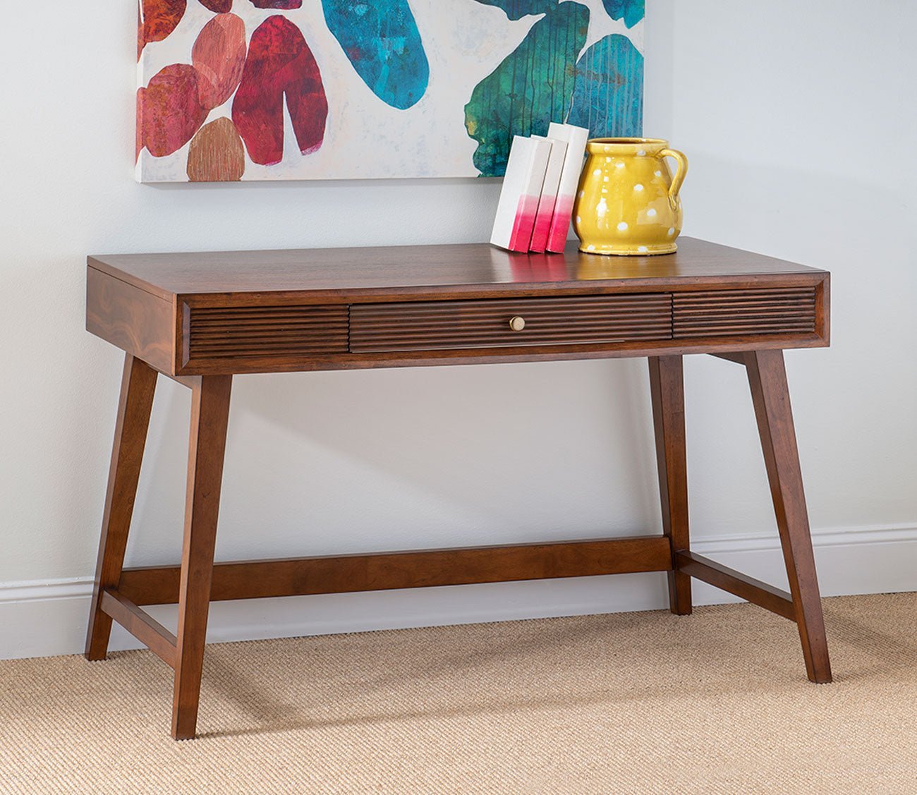 Sawyer Mid Century Walnut Wood Desk