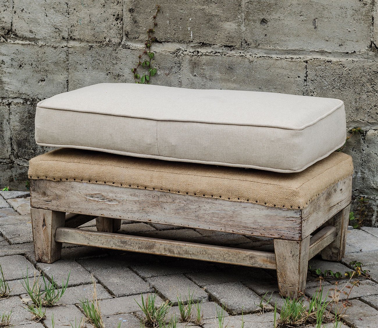 Schafer Linen Ottoman by Uttermost