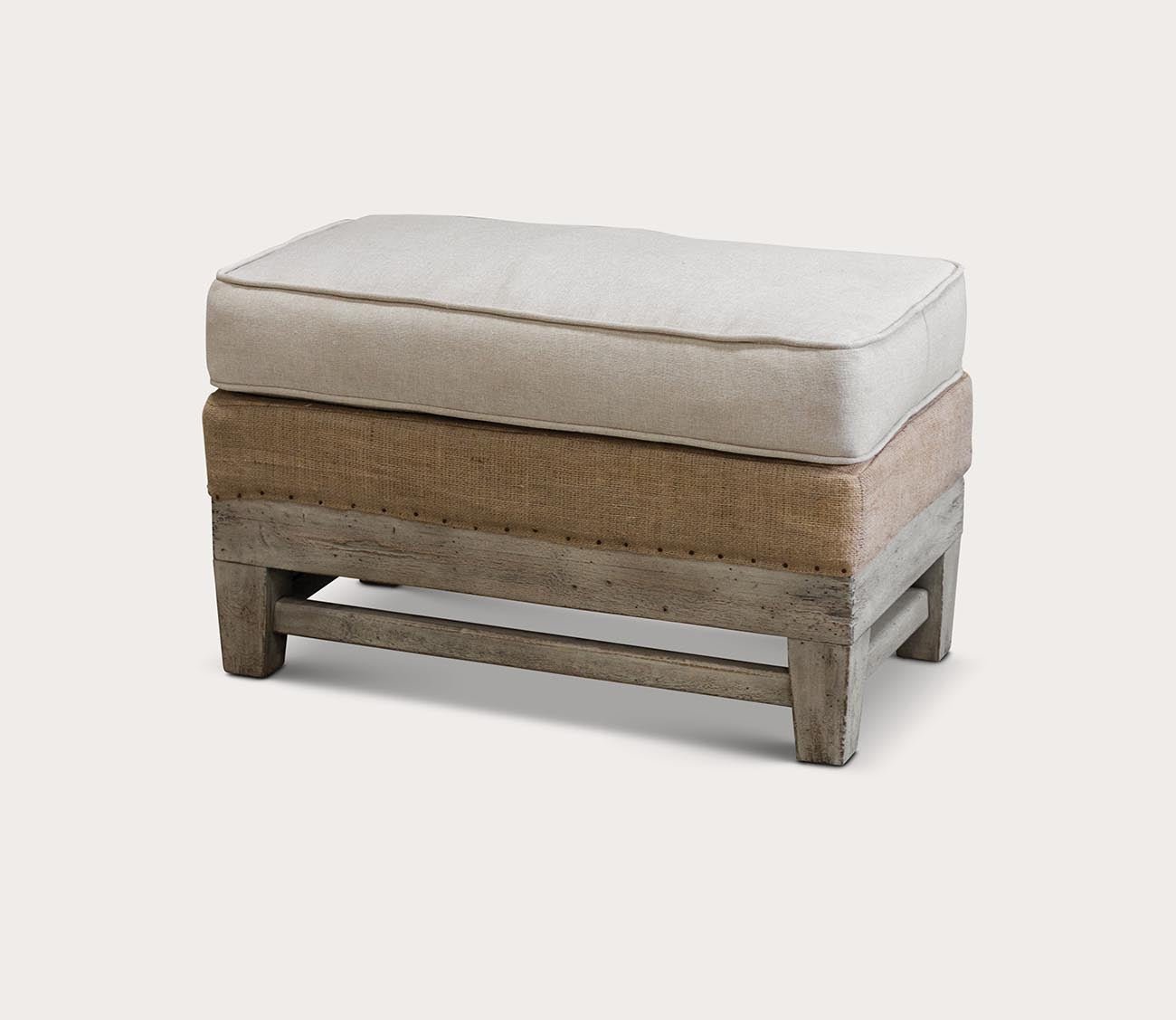 Schafer Linen Ottoman by Uttermost