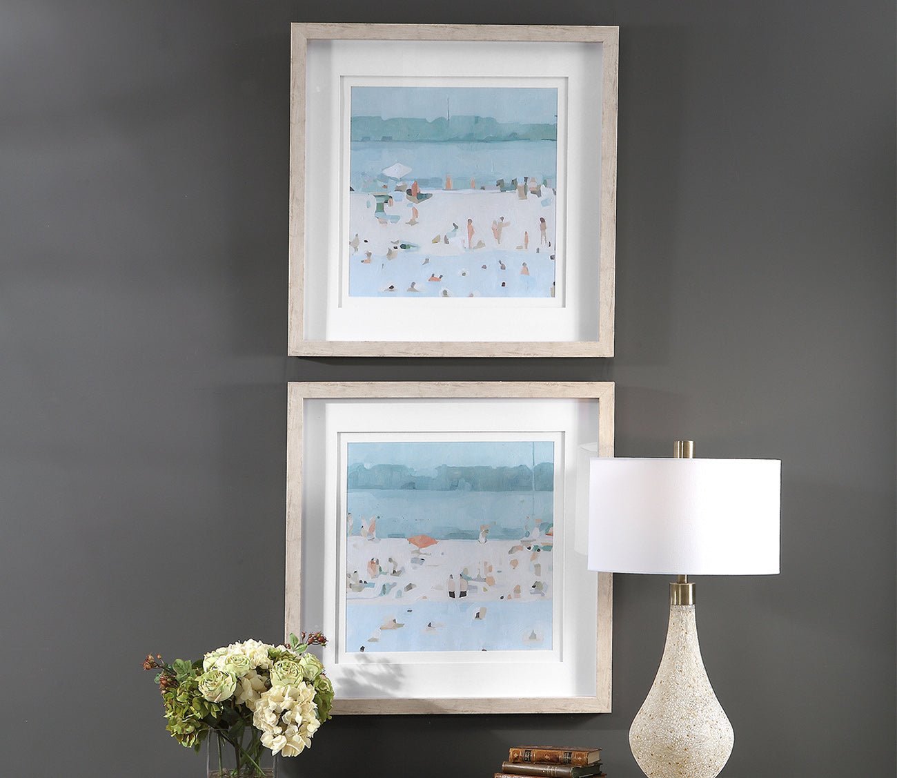 Sea Glass Sandbar Prints Set of 2