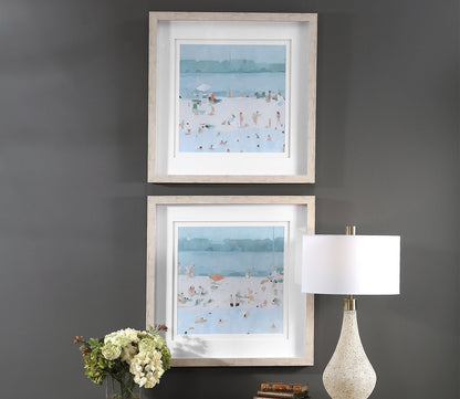 Sea Glass Sandbar Prints Set of 2 by Uttermost